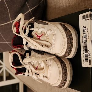 Jordan Spizike Sneakers Shoes Toddler White/Gray Cement Size 8c